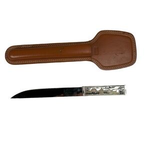 Vtg Solingen Letter Opener Ruler - Transportation Plane Train Ship Truck Germany